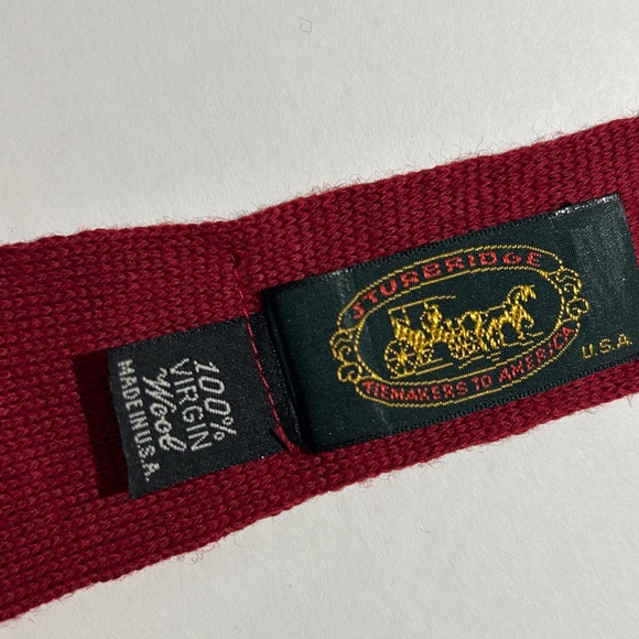 Knit ties set of 2. Red and Burgundy vintage, wool, polyester - Picture 4 of 10